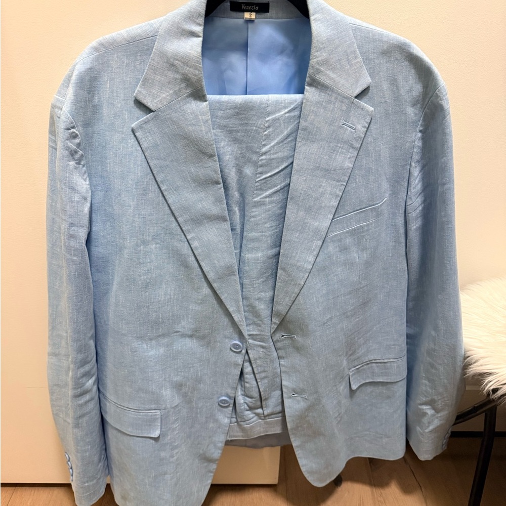 Elegant Light Blue Men's Blazer